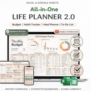 Monthly Budget Template Spreadsheet - Personal Finances